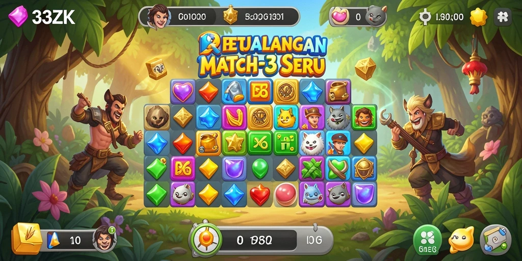 Tampilan menarik dari gameplay 33ZK yang seru dan menantang.