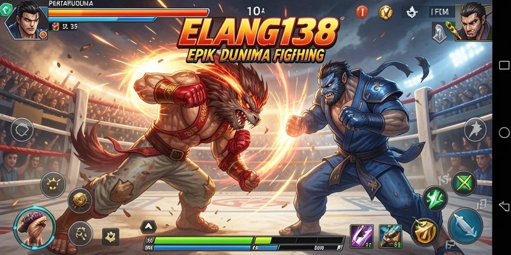 Tampilan pertarungan epik dalam ELANG138 yang mengesankan.