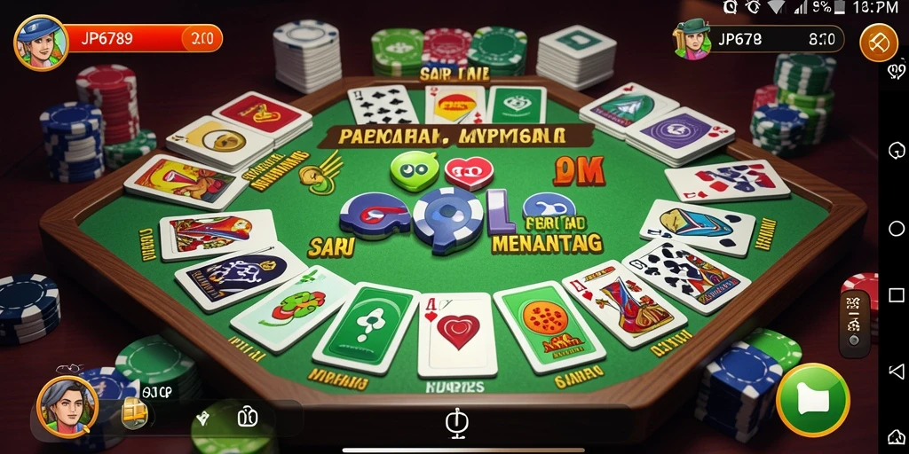 Tampilan gameplay seru dalam permainan Gaple JP6789.