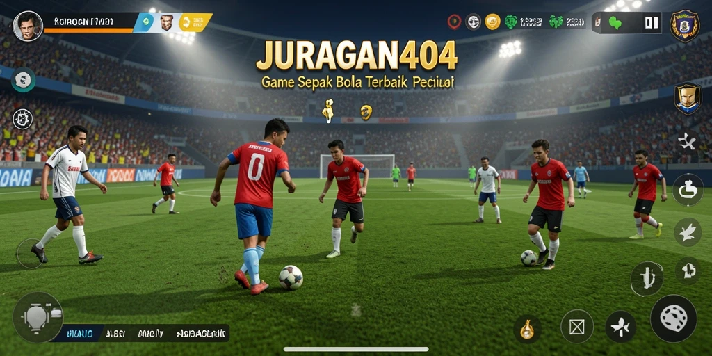 Tampilan gameplay JURAGAN404 dengan aksi sepak bola yang mendebarkan.