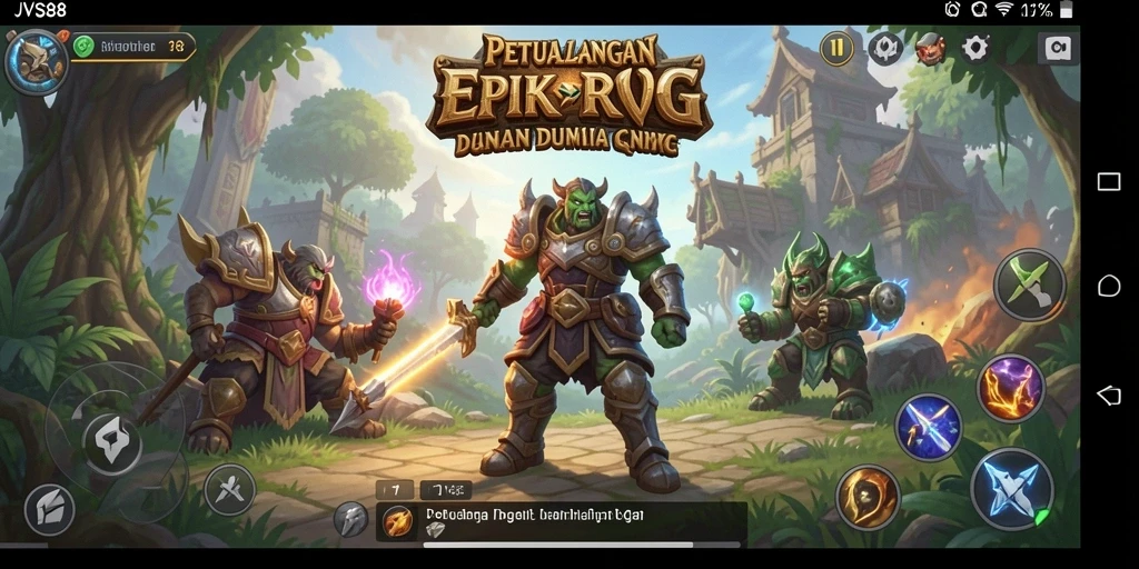 Tampilan gameplay menakjubkan di JVS88 dengan pertempuran epik.