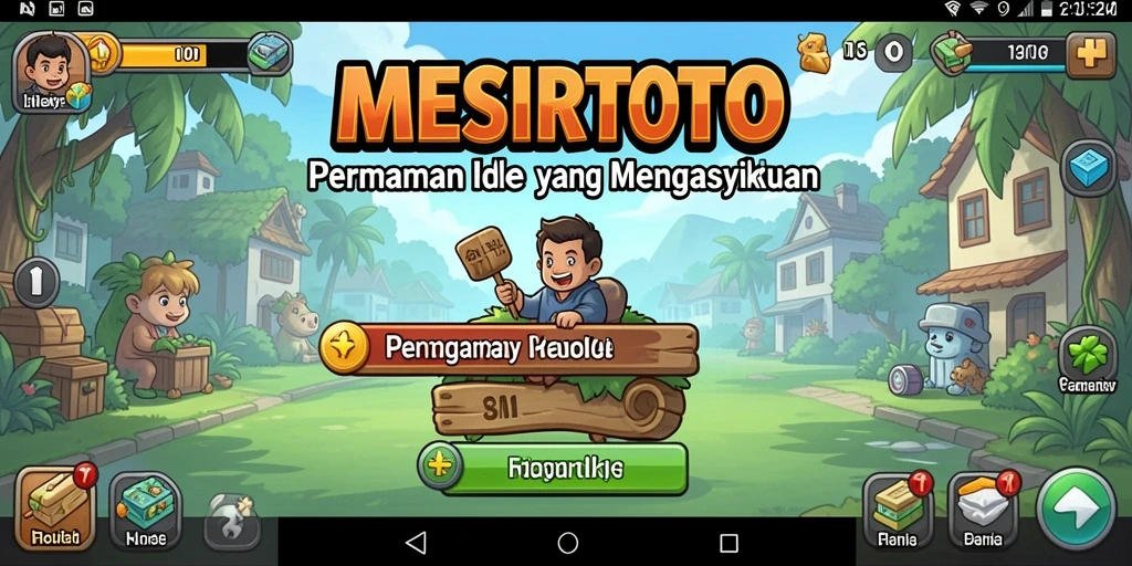 Tampilan menarik dari gameplay MESIRTOTO dalam mode Idle.