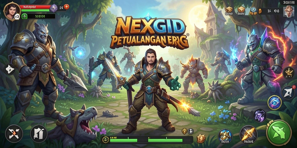 Tampilan gameplay NEXGID yang menegangkan dan seru.