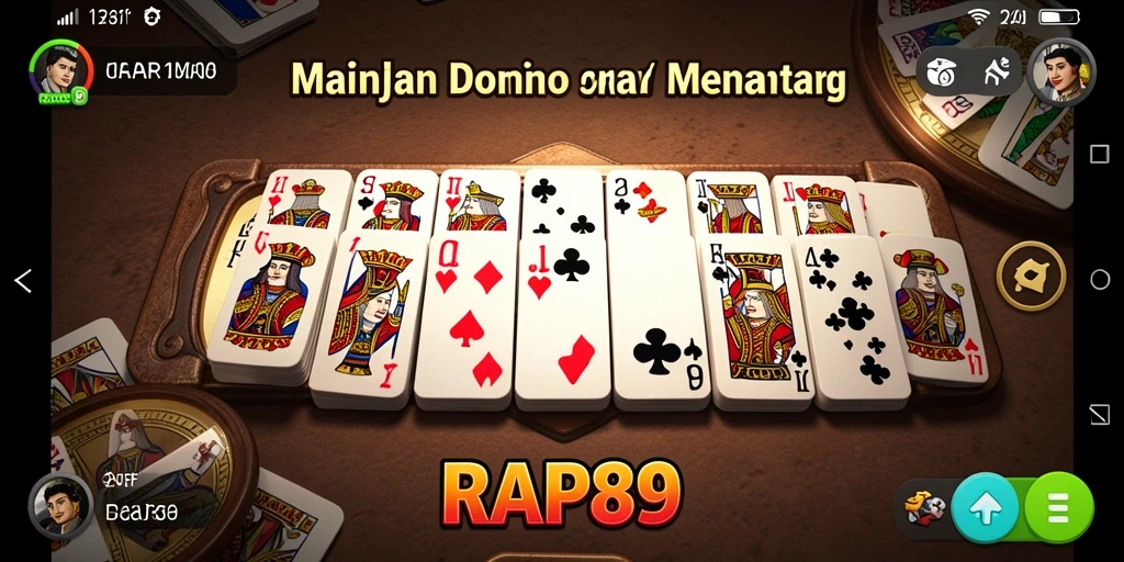 Screenshot gameplay RAP89 menampilkan keseruan permainan Domino.