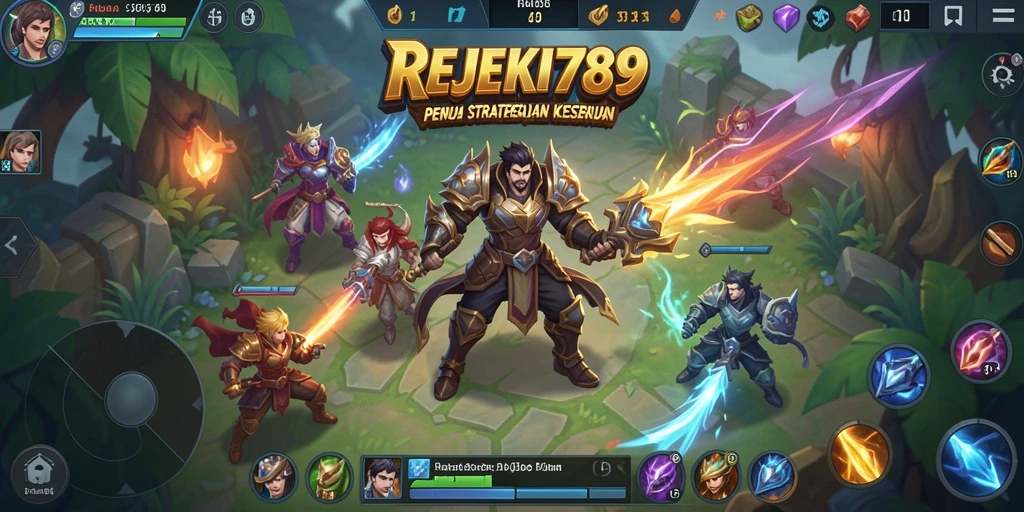 Tampilan seru dari gameplay REJEKI789 dengan pertempuran intens.