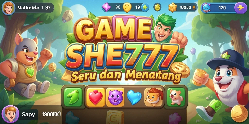 Tampilan gameplay seru dan penuh warna di SHE777.