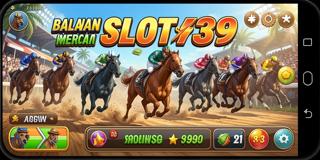 Screenshot dari gameplay <strong>SLOT39</strong> yang menampilkan aksi balapan yang mendebarkan.