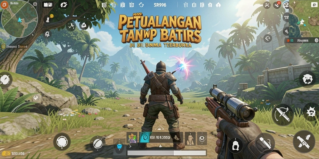 Tampilan gameplay SR996 yang menampilkan eksplorasi dunia terbuka yang luas.