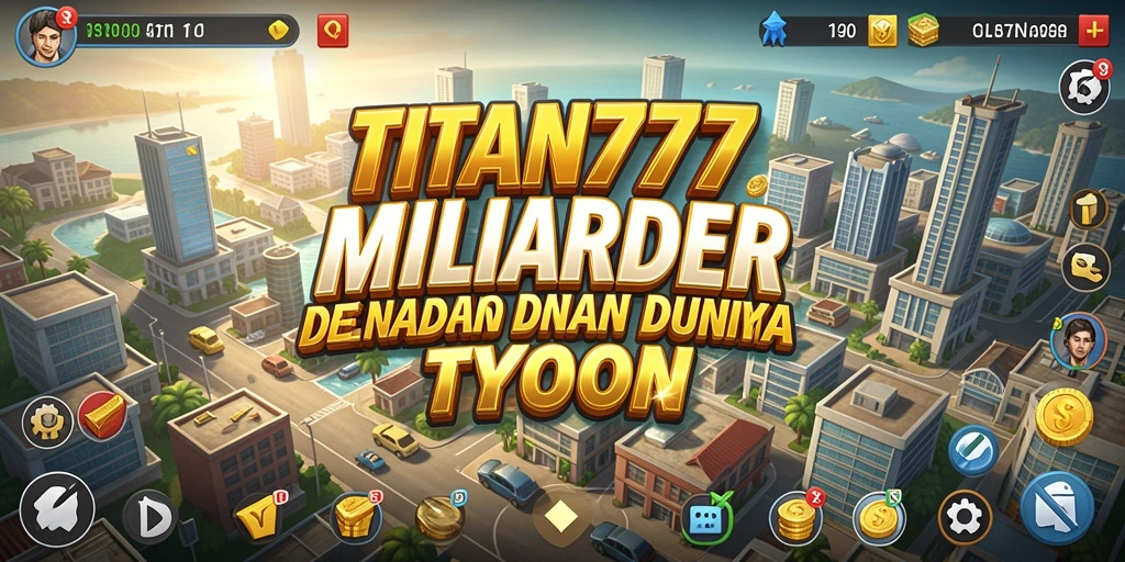 Screenshot gameplay TITAN777 yang menunjukkan aksi bisnis seru.